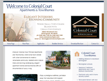 Tablet Screenshot of colonialcourtapts.com